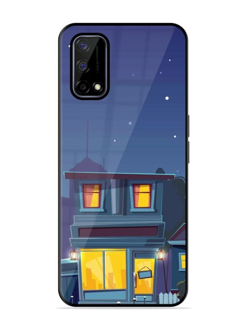 Vector Night House Glossy Metal Phone Cover for Realme Narzo 30 Pro (5G) Zapvi