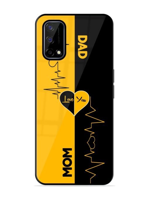 Mom Dad Lifeline Glossy Metal Phone Cover for Realme Narzo 30 Pro (5G) Zapvi