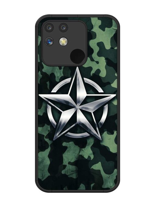 Indian Army Star Design Glossy Metal Phone Cover for Realme Narzo 50 (5G)