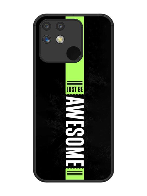 Just Be Awesome Glossy Metal Phone Cover for Realme Narzo 50 (5G)