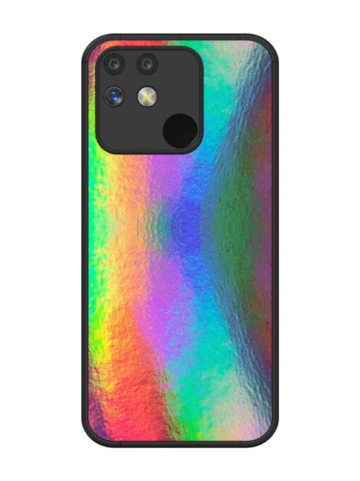 Colorful Holographic Background Glossy Metal TPU Phone Cover for Realme Narzo 50 (5G)