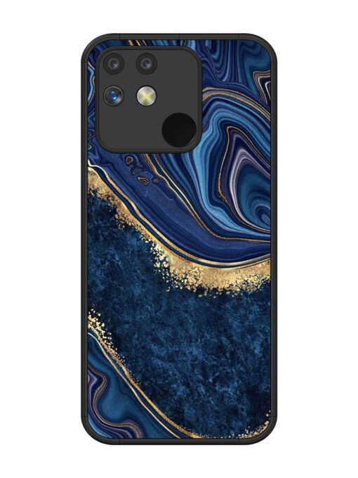 Abstract Background Blue Glossy Metal TPU Phone Cover for Realme Narzo 50 (5G) Zapvi