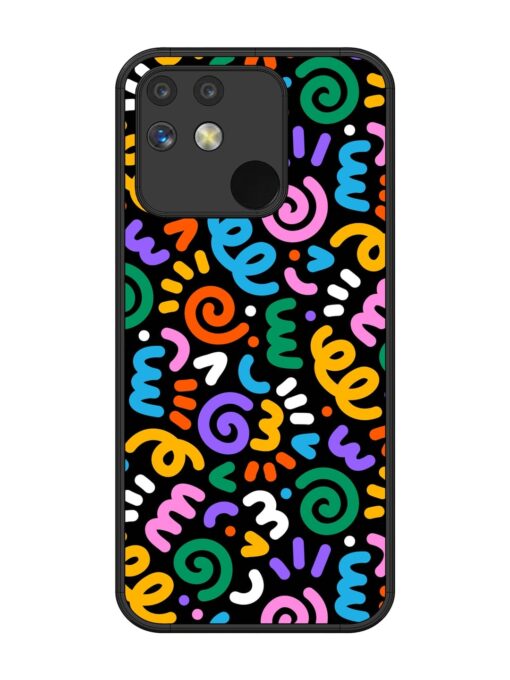 Colorful Seamless Vector Glossy Metal Phone Cover for Realme Narzo 50 (5G)