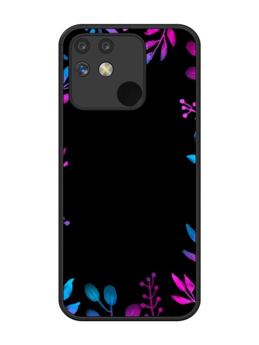 Flower Pattern Watercolor Glossy Metal Phone Cover for Realme Narzo 50 (5G)