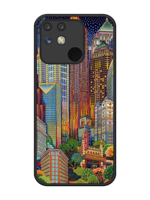 Cityscapes Art Glossy Metal Phone Cover for Realme Narzo 50 (5G)