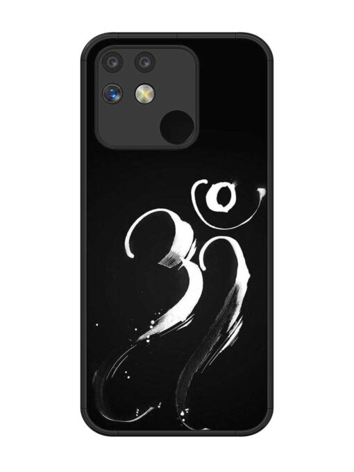 Om Logo Glossy Metal Phone Cover for Realme Narzo 50A Zapvi