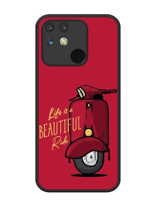 Life Is Beautiful Rides Glossy Metal Phone Cover for Realme Narzo 50A