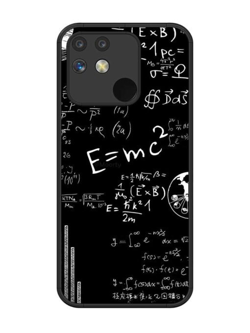 E=Mc2 Mass?Energy Equivalence Glossy Metal Phone Cover for Realme Narzo 50A