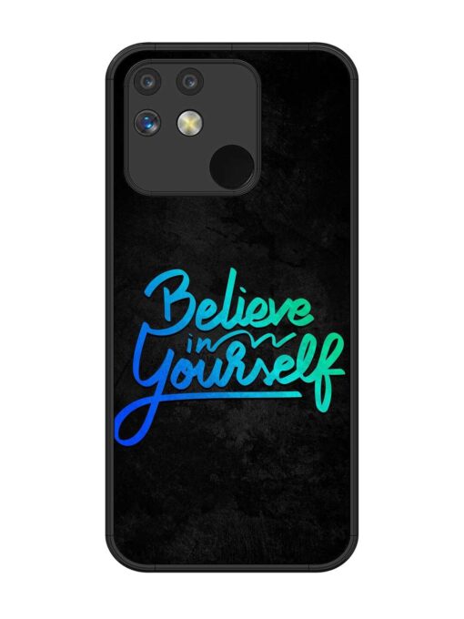 Believe In Yourself Glossy Metal Phone Cover for Realme Narzo 50A Zapvi