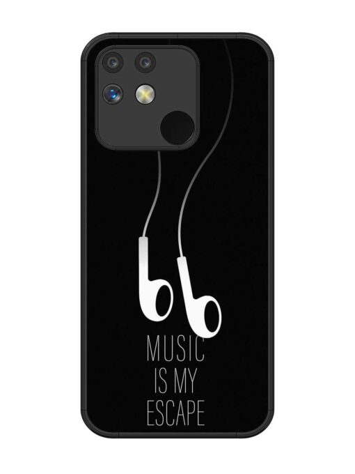 Music Is My Escape Glossy Metal Phone Cover for Realme Narzo 50A