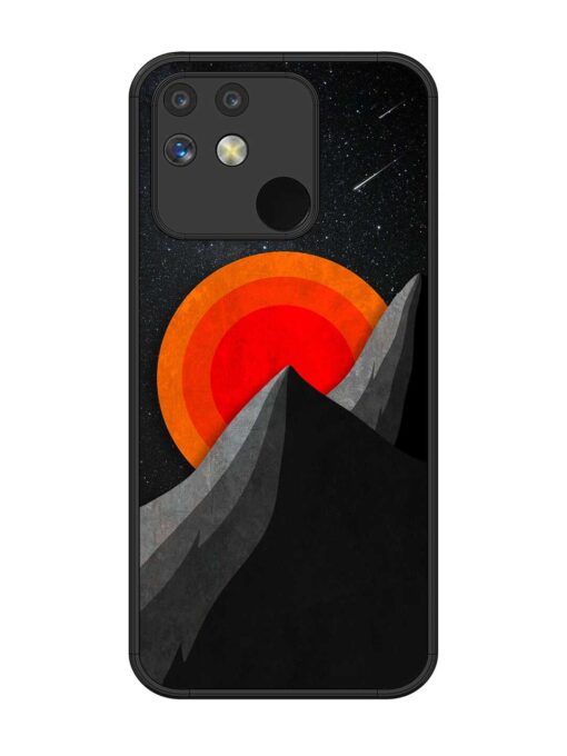 Black Mountain Glossy Metal Phone Cover for Realme Narzo 50A