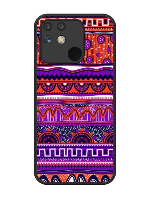 Ethnic Seamless Pattern Glossy Metal TPU Phone Cover for Realme Narzo 50A