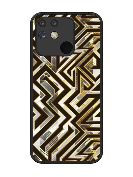 Technology Geometric Seamless Glossy Metal Phone Cover for Realme Narzo 50A