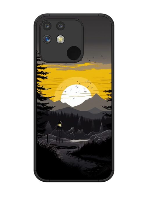 Sunset Vector Glossy Metal Phone Cover for Realme Narzo 50A