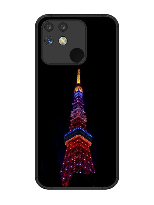 Eiffel Tower Night View Glossy Metal Phone Cover for Realme Narzo 50A