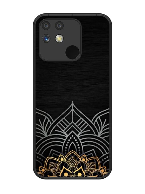 Decorative Golden Pattern Glossy Metal Phone Cover for Realme Narzo 50A