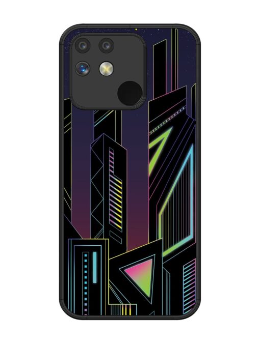 Neon Dreamscape Glossy Metal Phone Cover for Realme Narzo 50A