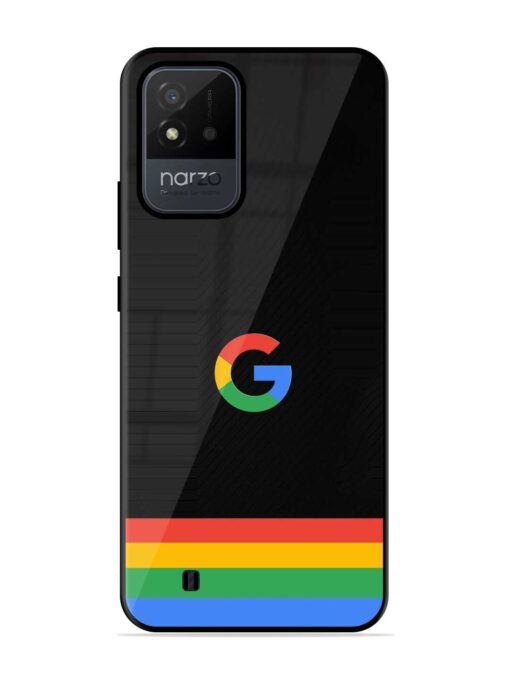 Google Logo Art Glossy Metal Phone Cover for Realme Narzo 50I Zapvi