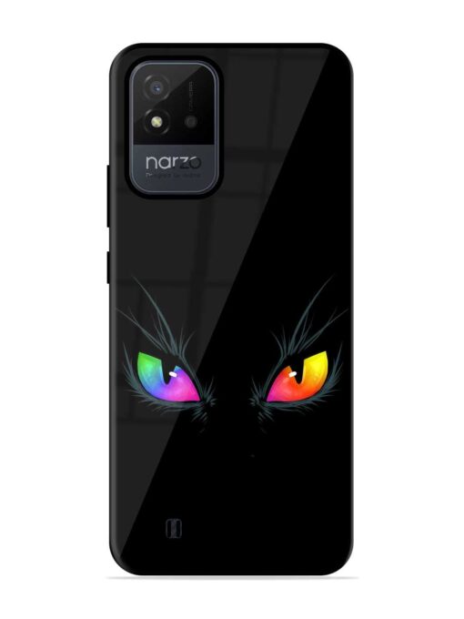 Cat Eyes Glossy Metal Phone Cover for Realme Narzo 50I Zapvi