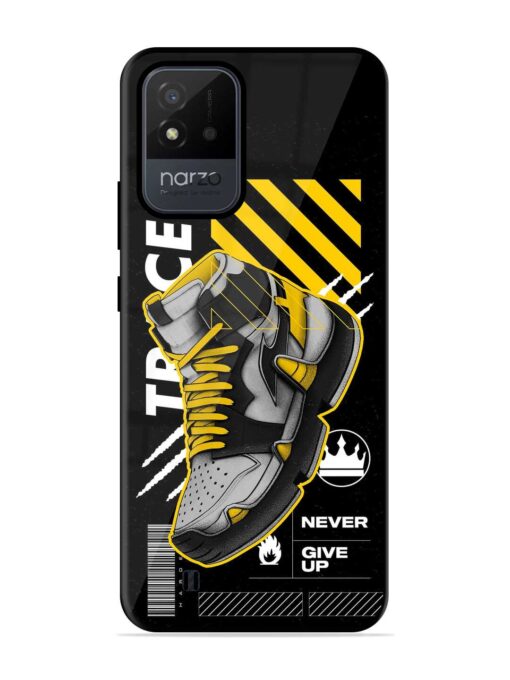 Shoe Background Glossy Metal Phone Cover for Realme Narzo 50I