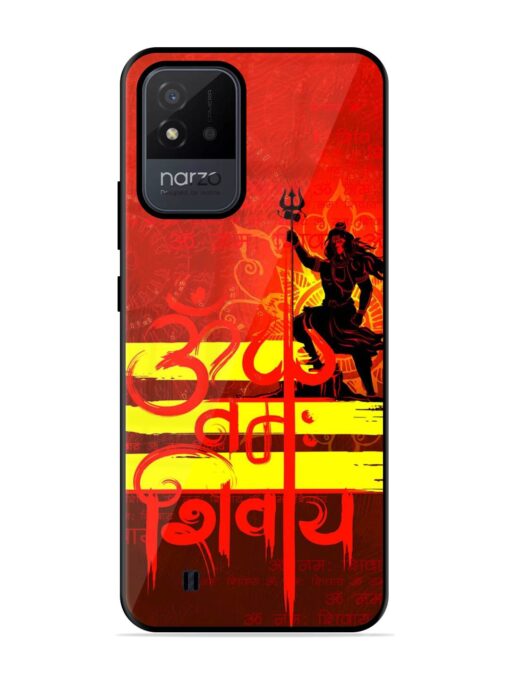 Illustration Lord Shiva Glossy Metal TPU Phone Cover for Realme Narzo 50I