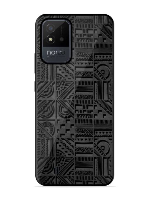 Seamless Pattern Glossy Metal Phone Cover for Realme Narzo 50I