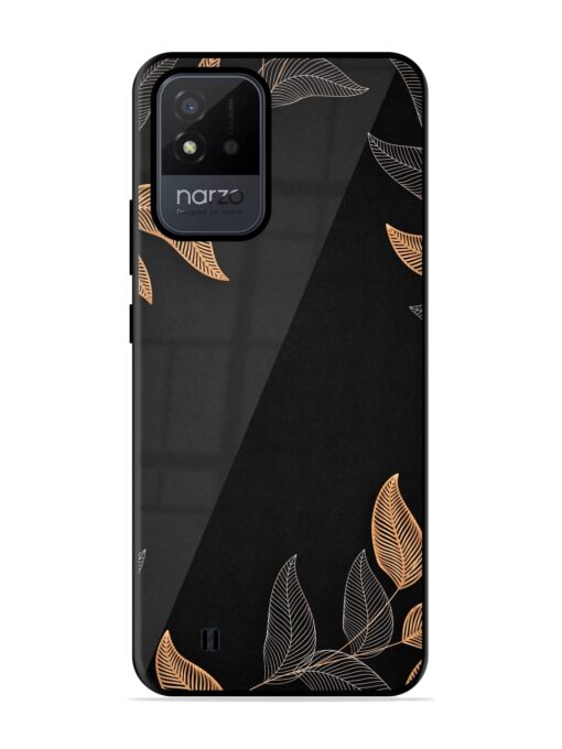 Foliage Art Glossy Metal Phone Cover for Realme Narzo 50I Zapvi