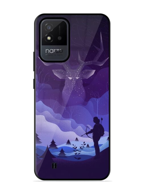 Deer Forest River Glossy Metal Phone Cover for Realme Narzo 50I Zapvi