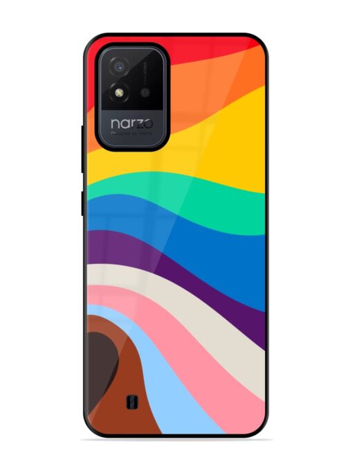 Minimal Pride Art Glossy Metal Phone Cover for Realme Narzo 50I