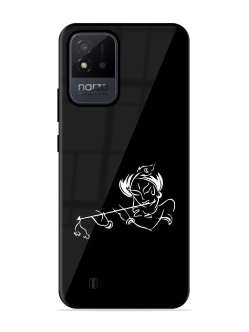 Krishna Flute Glossy Metal Phone Cover for Realme Narzo 50I