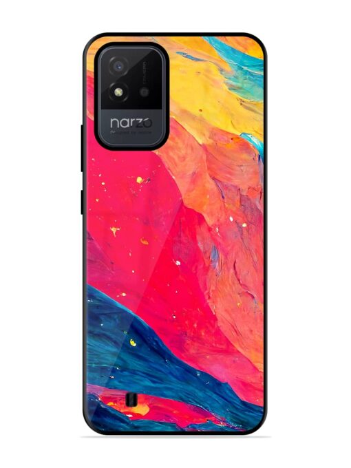 Starry Night Glossy Metal Phone Cover for Realme Narzo 50I