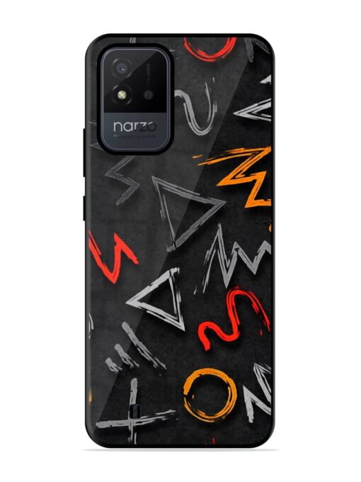 Grungy Graffiti Glossy Metal Phone Cover for Realme Narzo 50I Zapvi