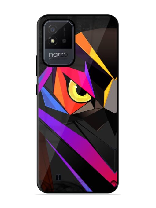 Wpap Owl Glossy Metal Phone Cover for Realme Narzo 50I