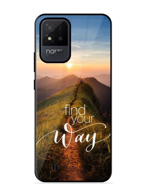 Find Your Way Glossy Metal Phone Cover for Realme Narzo 50I Zapvi