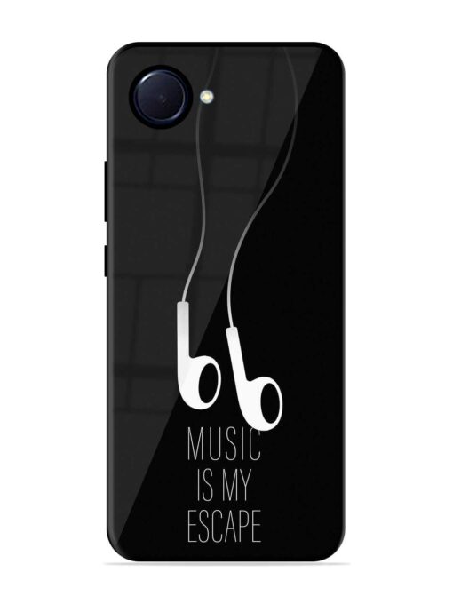 Music Is My Escape Glossy Metal Phone Cover for Realme Narzo 50I Prime Zapvi