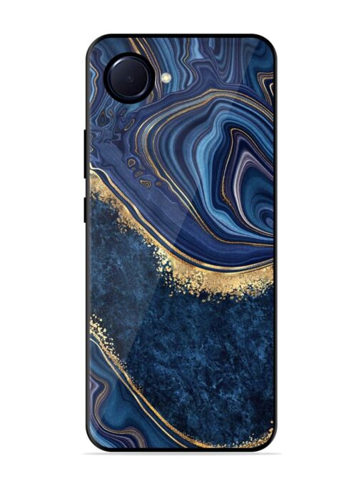 Abstract Background Blue Glossy Metal TPU Phone Cover for Realme Narzo 50I Prime Zapvi