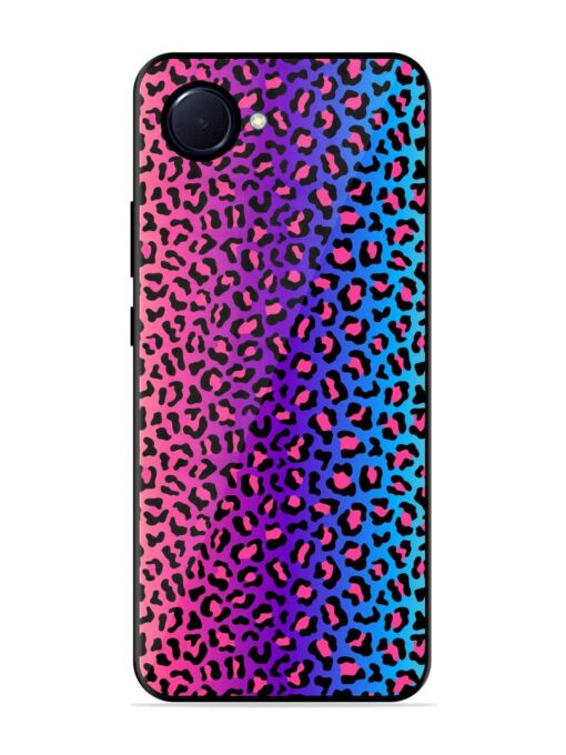 Colorful Leopard Seamless Glossy Metal Phone Cover for Realme Narzo 50I Prime Zapvi