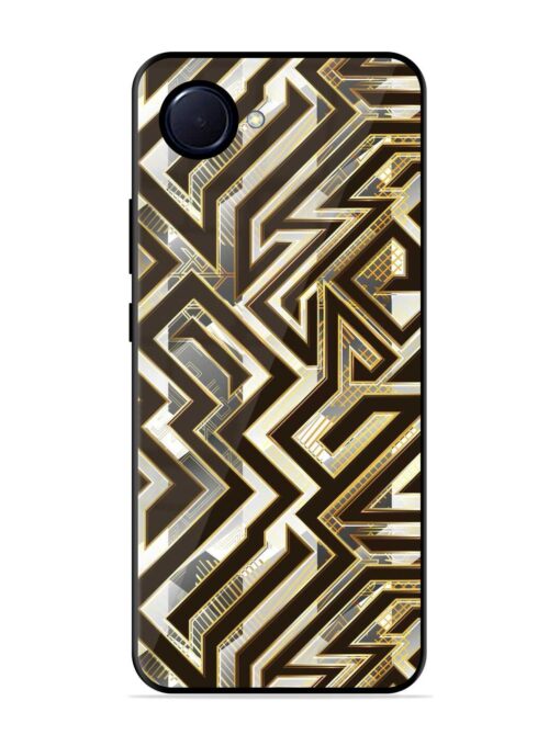 Technology Geometric Seamless Glossy Metal Phone Cover for Realme Narzo 50I Prime