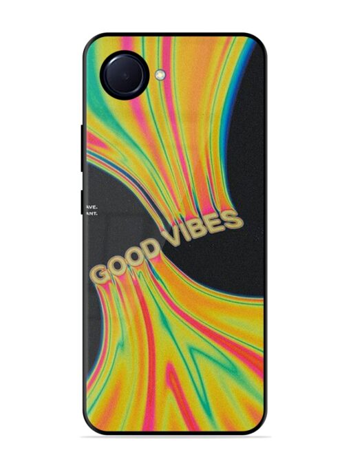 Good Vibes Glossy Metal Phone Cover for Realme Narzo 50I Prime Zapvi