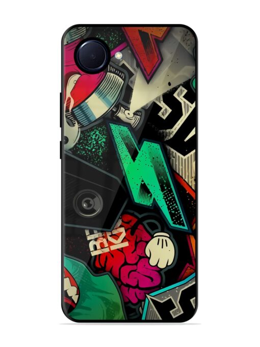 Graffiti Art Glossy Metal Phone Cover for Realme Narzo 50I Prime Zapvi