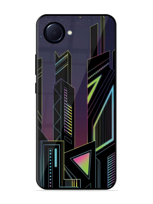 Neon Dreamscape Glossy Metal Phone Cover for Realme Narzo 50I Prime Zapvi