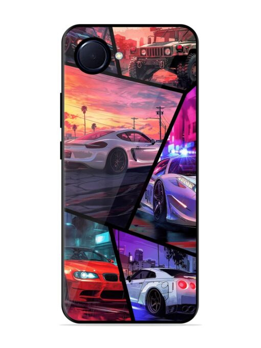 Ride In Pixels Glossy Metal Phone Cover for Realme Narzo 50I Prime Zapvi