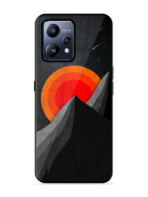 Black Mountain Glossy Metal Phone Cover for Realme Narzo 50 Pro Zapvi