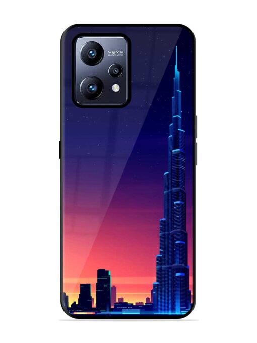 Burj Khalifa Abstract Glossy Metal Phone Cover for Realme Narzo 50 Pro Zapvi