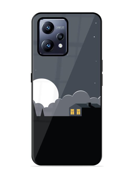 Full Moon Vector Art Glossy Metal Phone Cover for Realme Narzo 50 Pro