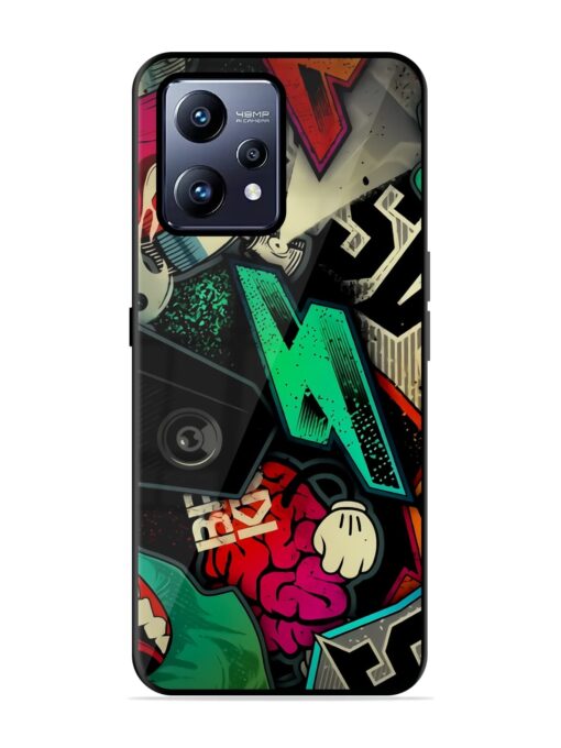 Graffiti Art Glossy Metal Phone Cover for Realme Narzo 50 Pro Zapvi