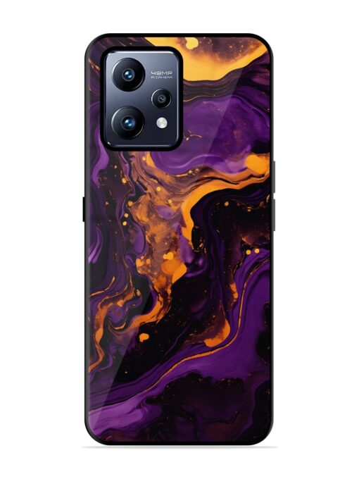 Painting Of A Purple Glossy Metal Phone Cover for Realme Narzo 50 Pro Zapvi