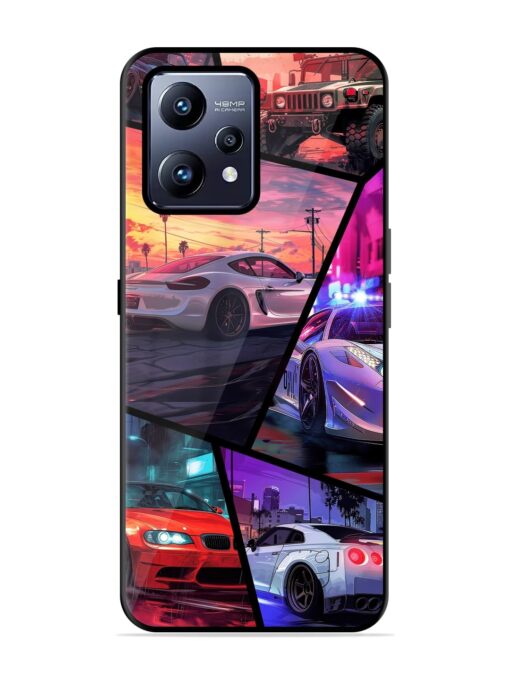 Ride In Pixels Glossy Metal Phone Cover for Realme Narzo 50 Pro Zapvi