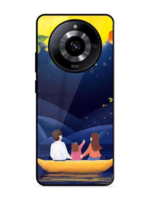 Happy Family And Beautiful View Glossy Metal Phone Cover for Realme Narzo 60 (5G) Zapvi