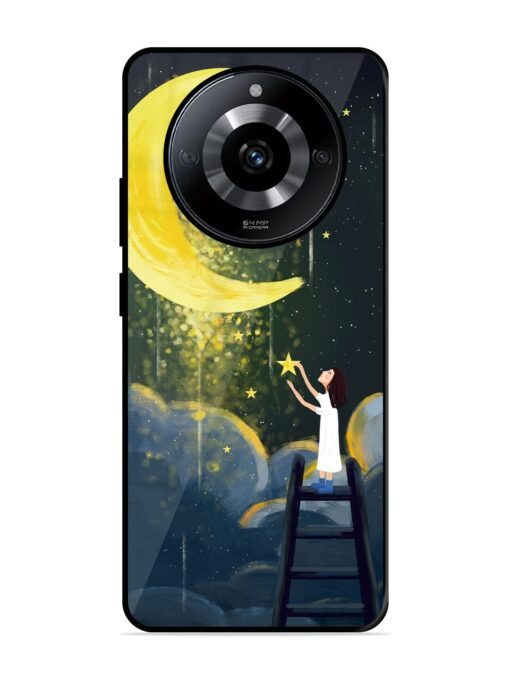 Moonlight Healing Night Illustration Glossy Metal TPU Phone Cover for Realme Narzo 60 (5G) Zapvi